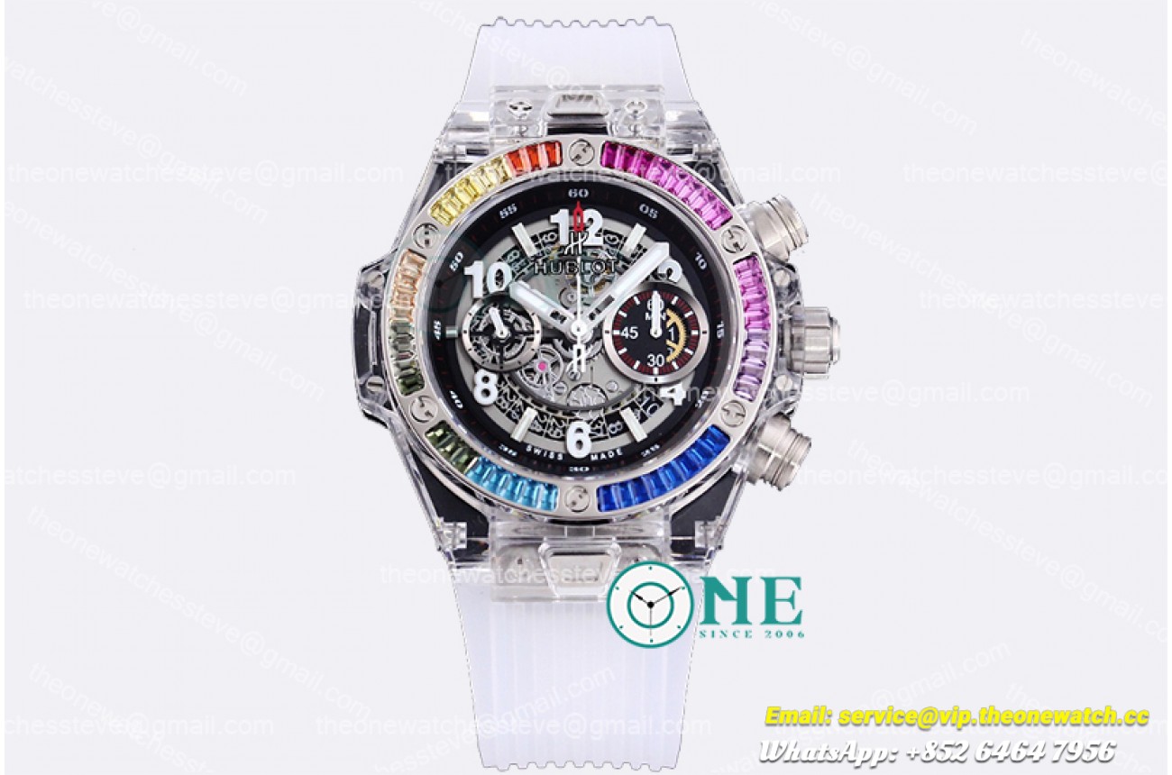Hublot - Big Bang Unico Sapphire 45mm R Gem PL/RU Wht A7750