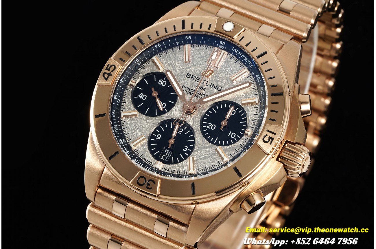 Chronomat B01 42MM RG/RG Meteorite/Stk BLF A7750