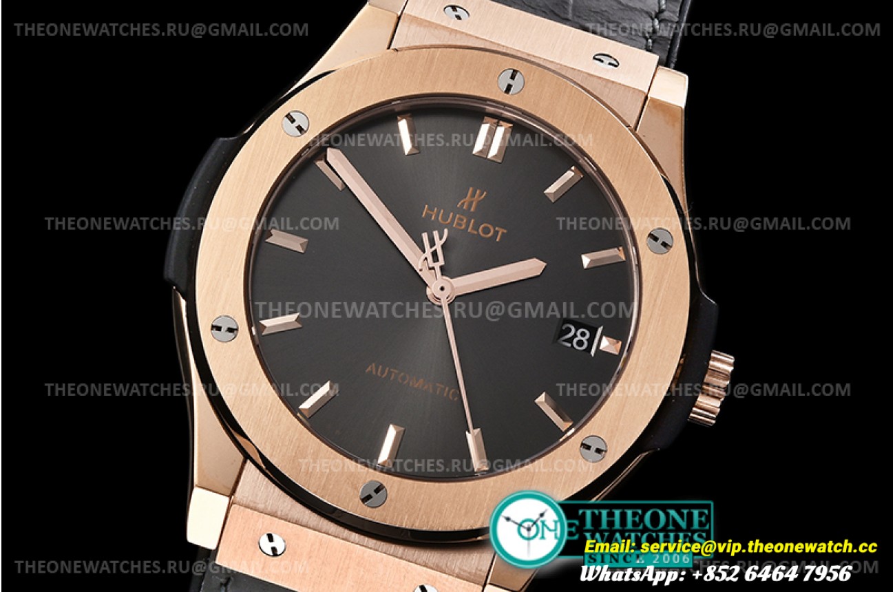 Hublot - Classic Fusion Bang 45mm RG/LE/RU Grey WWF A2892 Mod