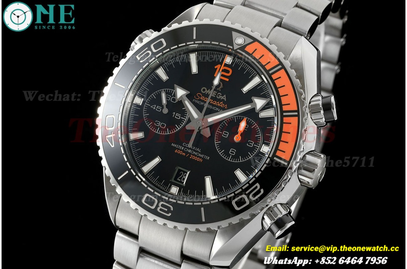 Planet Ocean 600m Chrono 45.5mm Orange SS/SS Black Dial SCF A9900
