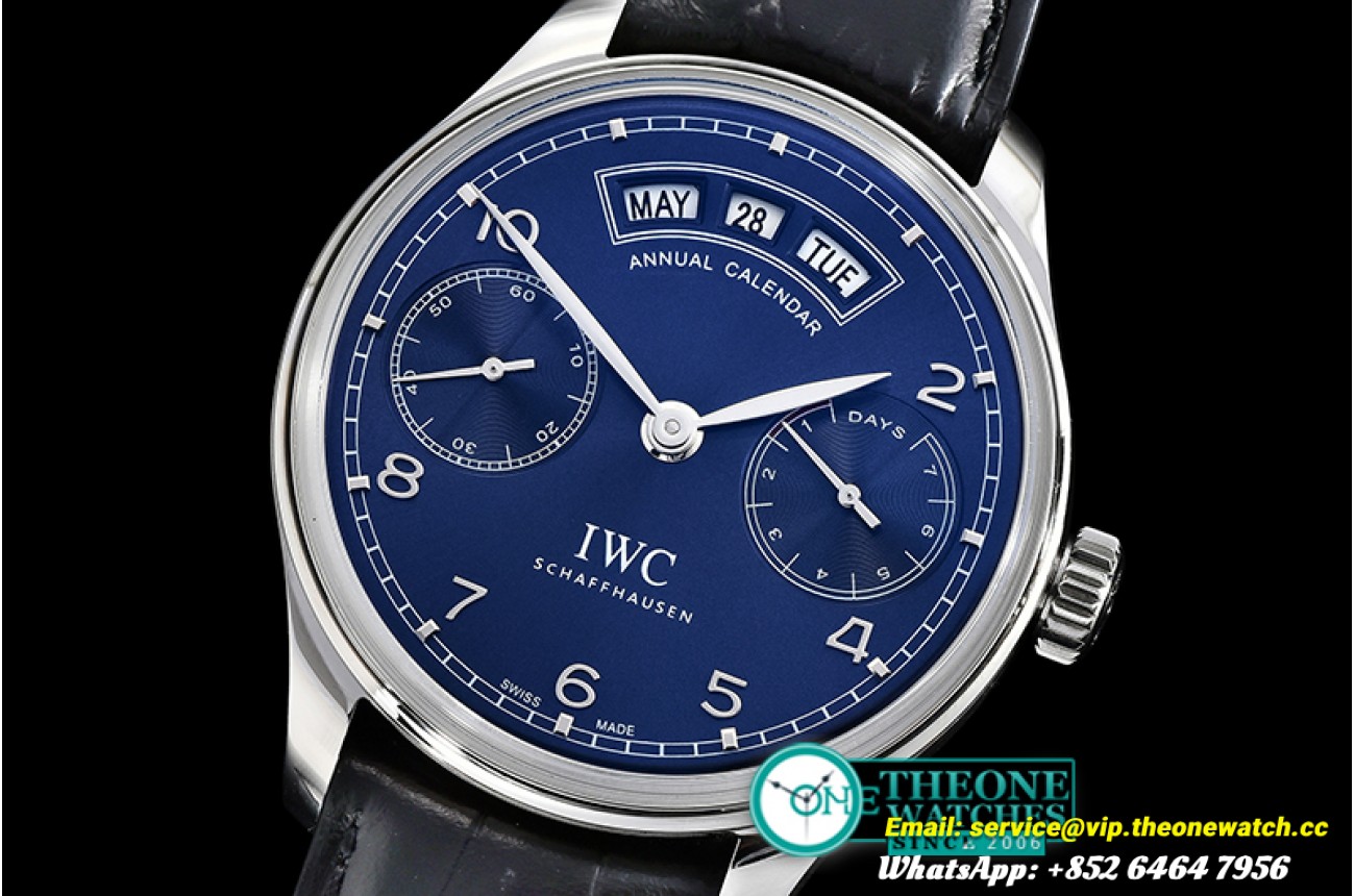 IWC - Portugieser Annual Calendar IW503502 SS/LE Blue A52850
