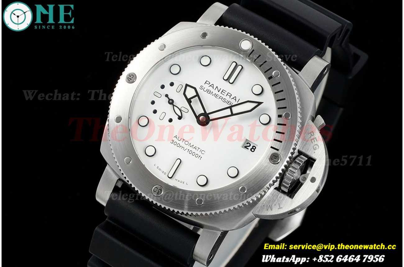 Submersible PAM2223 42mm SS/RU White Dial VSF P900