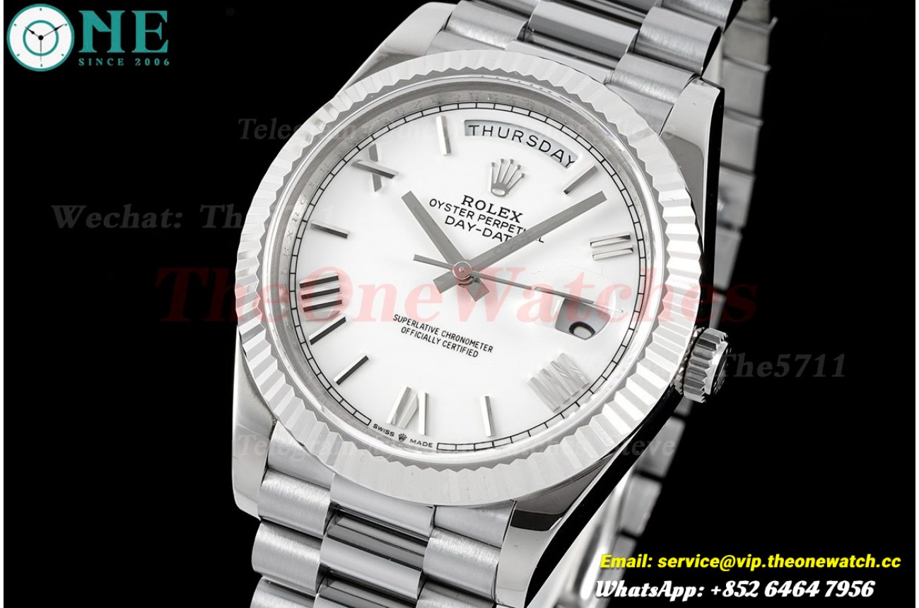 DayDate 228239 40mm Pres SS/SS White Dial GMF A2836 (Gain Weight)