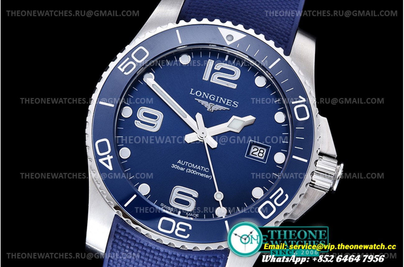 Longines - HydroConquest Mens SS/RU Blue ZF Asia 2824