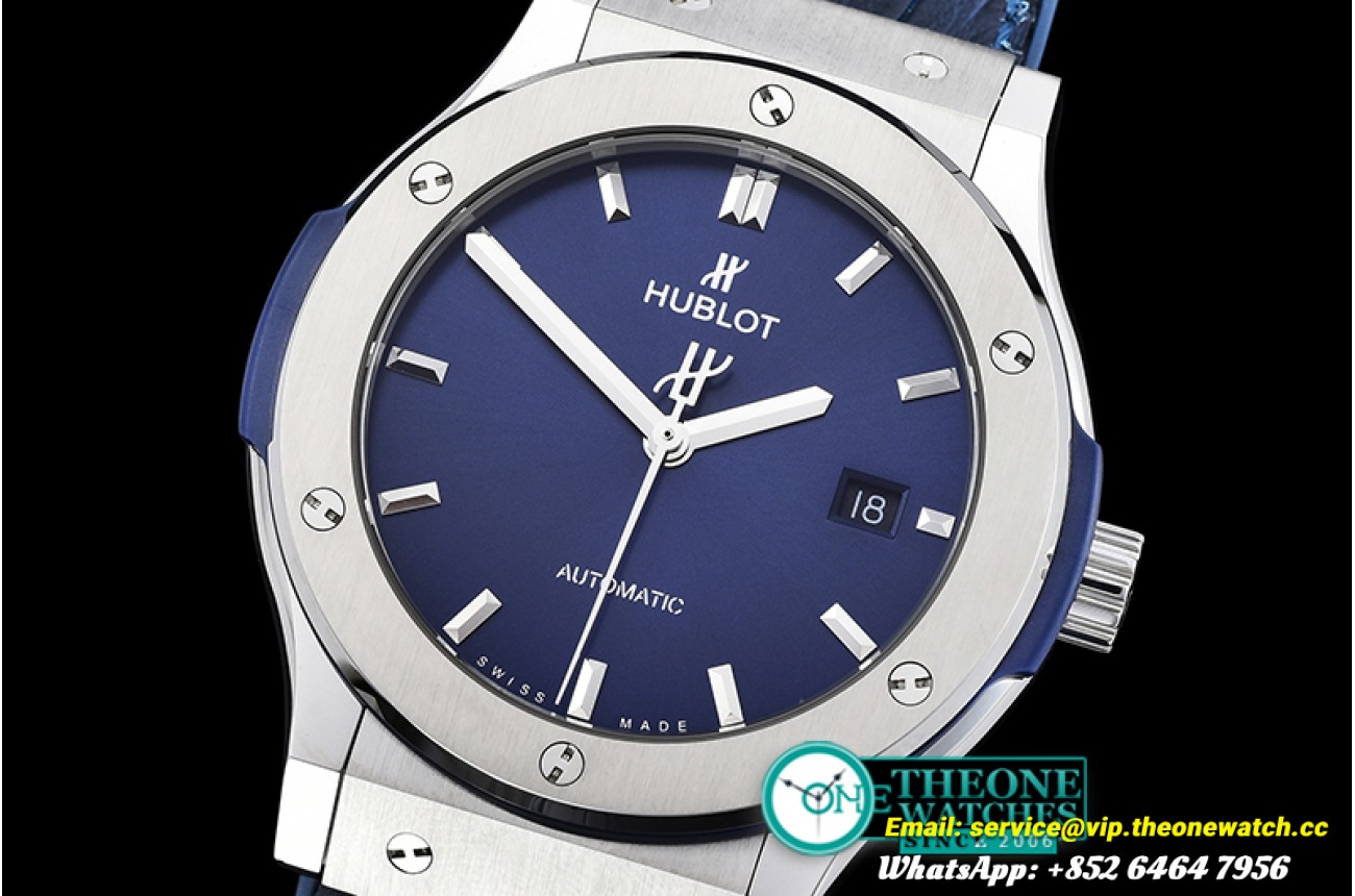 Hublot - Classic Fusion Bang 42mm SS/TI/LE/RU Blue A2892 Mod