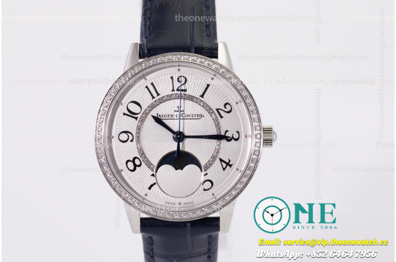 Jaeger Lecoultre - Master Ultra Thin Moon Ladies SS/LE White Diam ZF MY9015 Mod