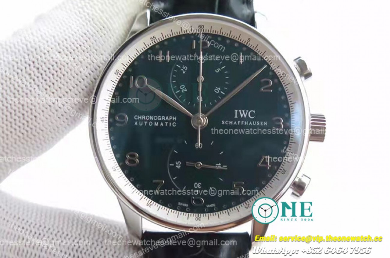 IWC - Portuguese Chrono "150 Years" SS/LE Green YLF A7750