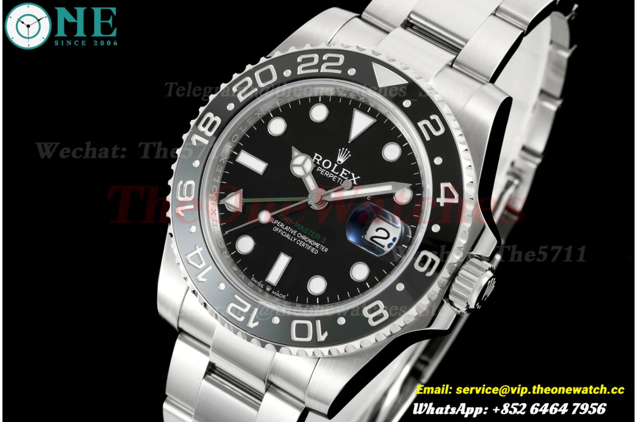 GMT Master II 126710 Bruce Wayne 40mm Oys SS/SS Black Dial SCF SH3285 Super Clone