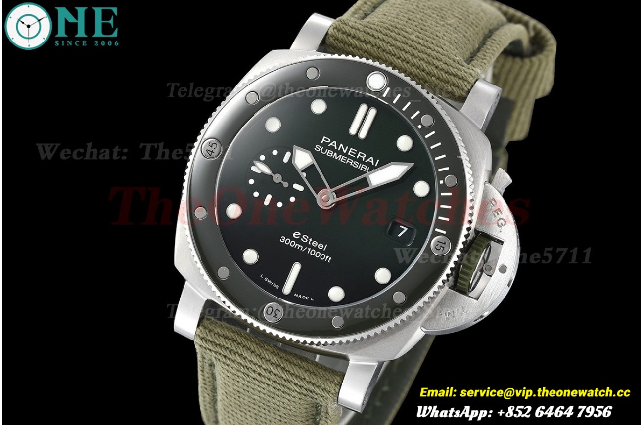 Submersible PAM1287 44MM SS/NY Green Dial VSF P900
