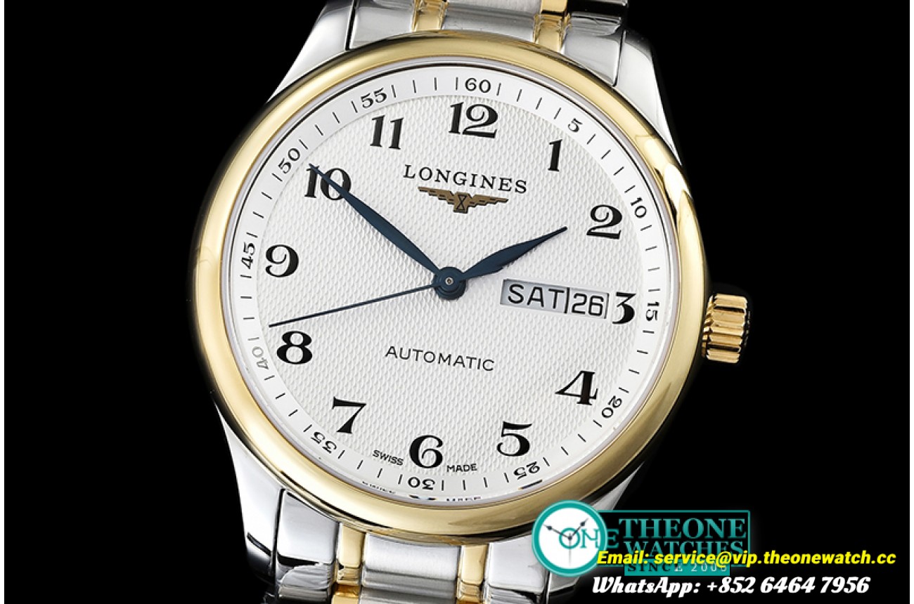 Longines - Masters Collection SS/YG/LE White Asian 2836