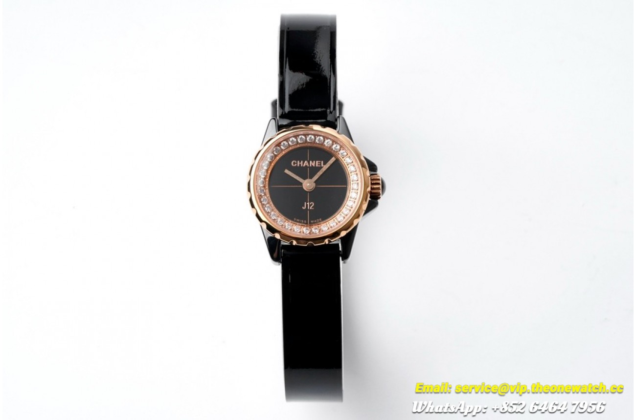 J12 XS 19mm RG Cer/LE Black Dial BVF Quartz