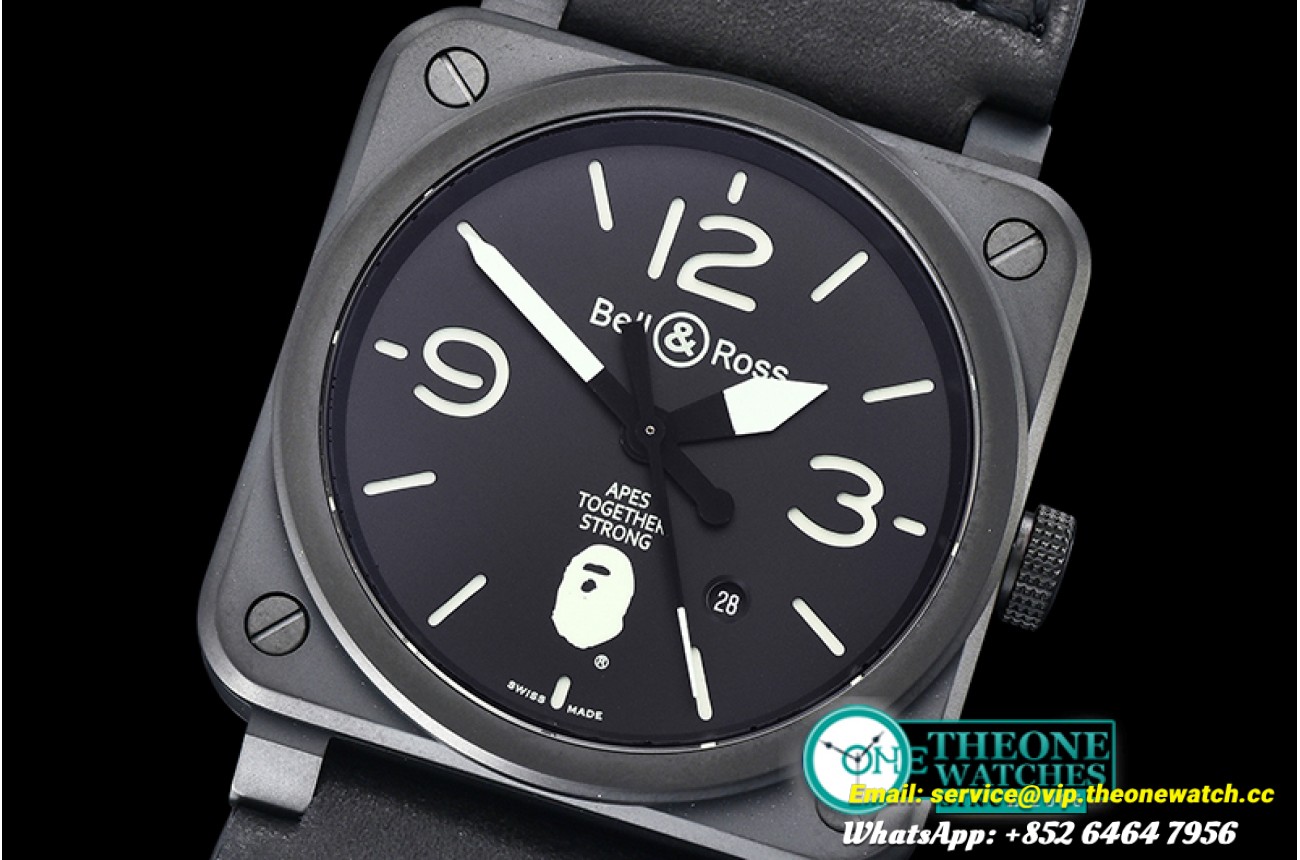 Bell & Ross - BR03-92 42mm XXV Bathing Ape PVD/LE Black MY9015