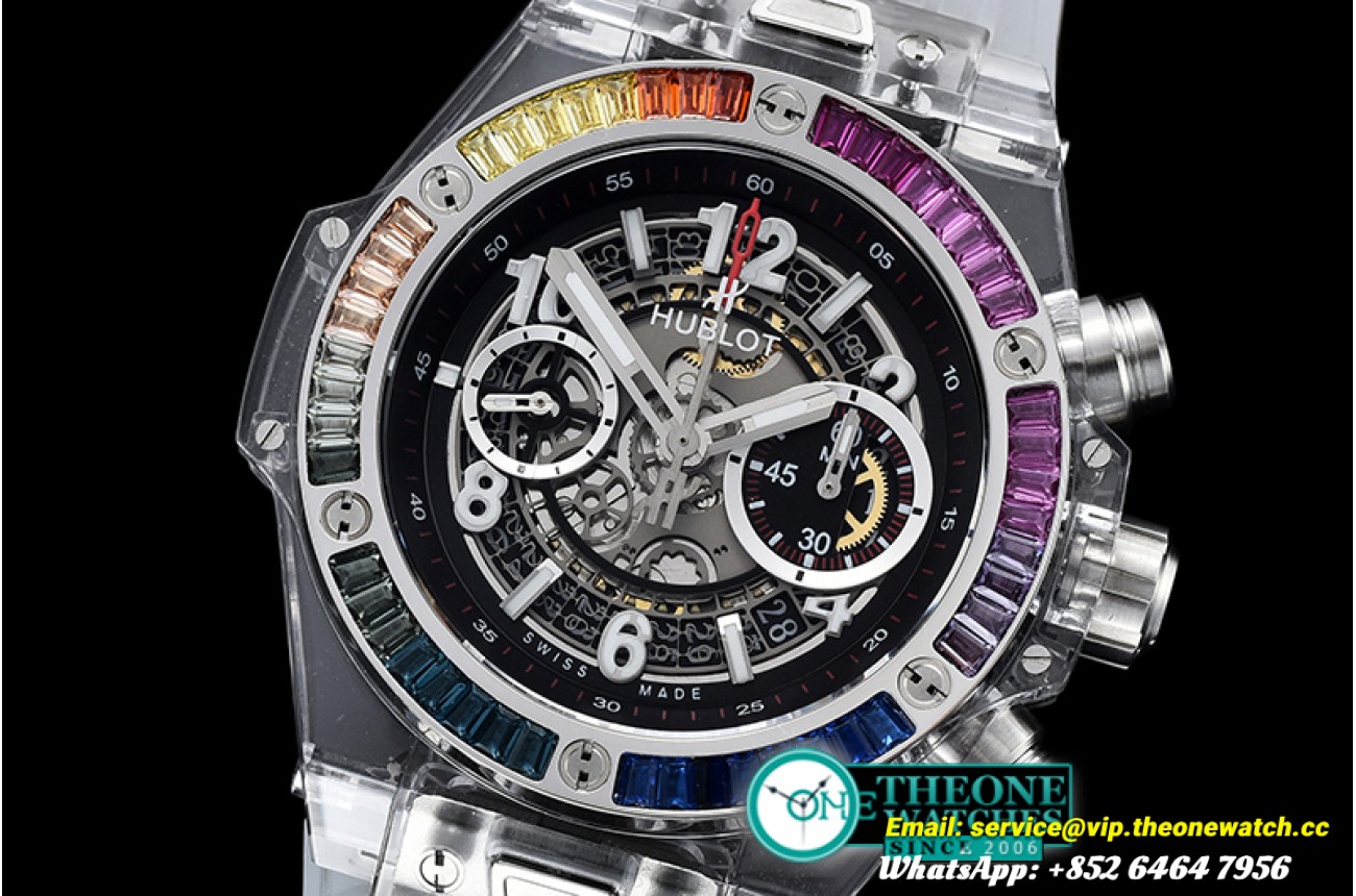 Hublot - Big Bang Unico Sapphire 45mm R Gem PL/RU SF Wht A7750
