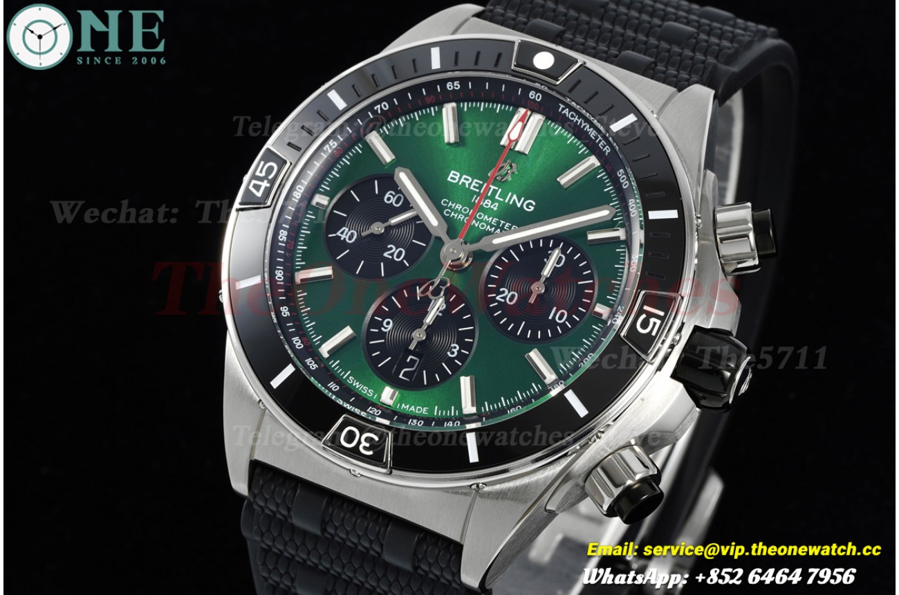 Super Chronomat B01 44MM SS/RU Green/Stk BLF A7750