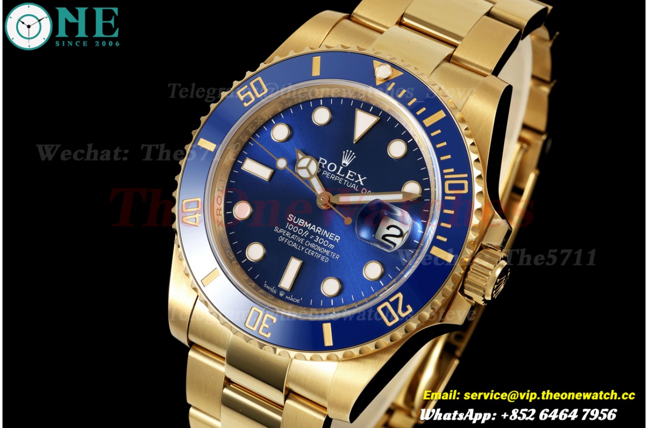 Submariner 126618LB 41mm YG/YG Blue Dial WF VR3235 (Gain Weight Approx.226g)