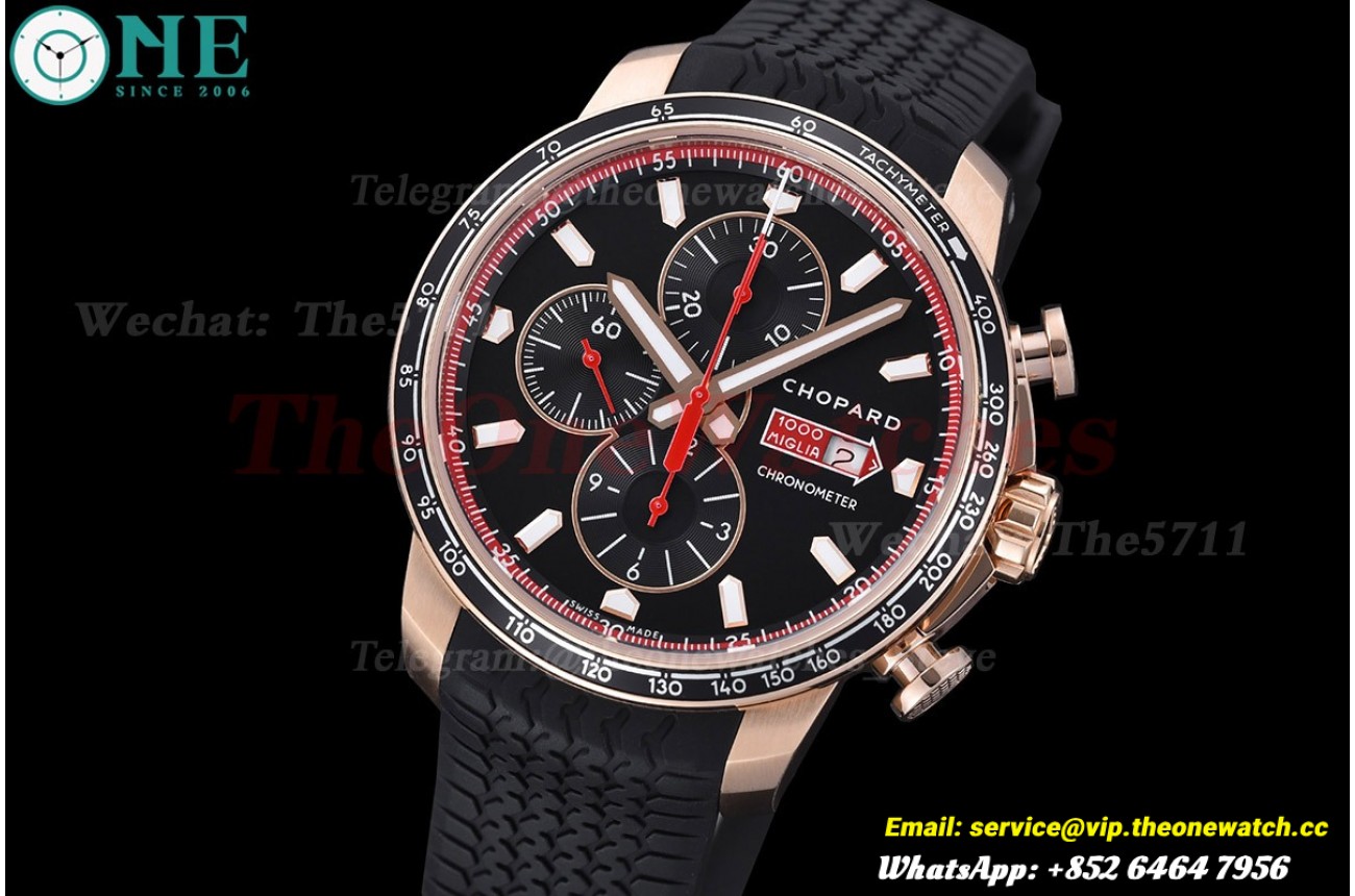 Mille Miglia Race 44mm RG/RU Black Dial V7F A7750
