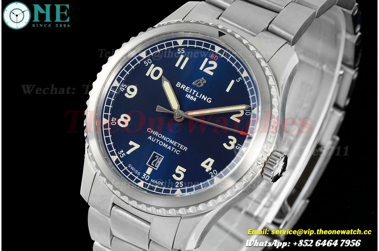 Aviator 8 41mm SS/SS Blue Dial TF A2824