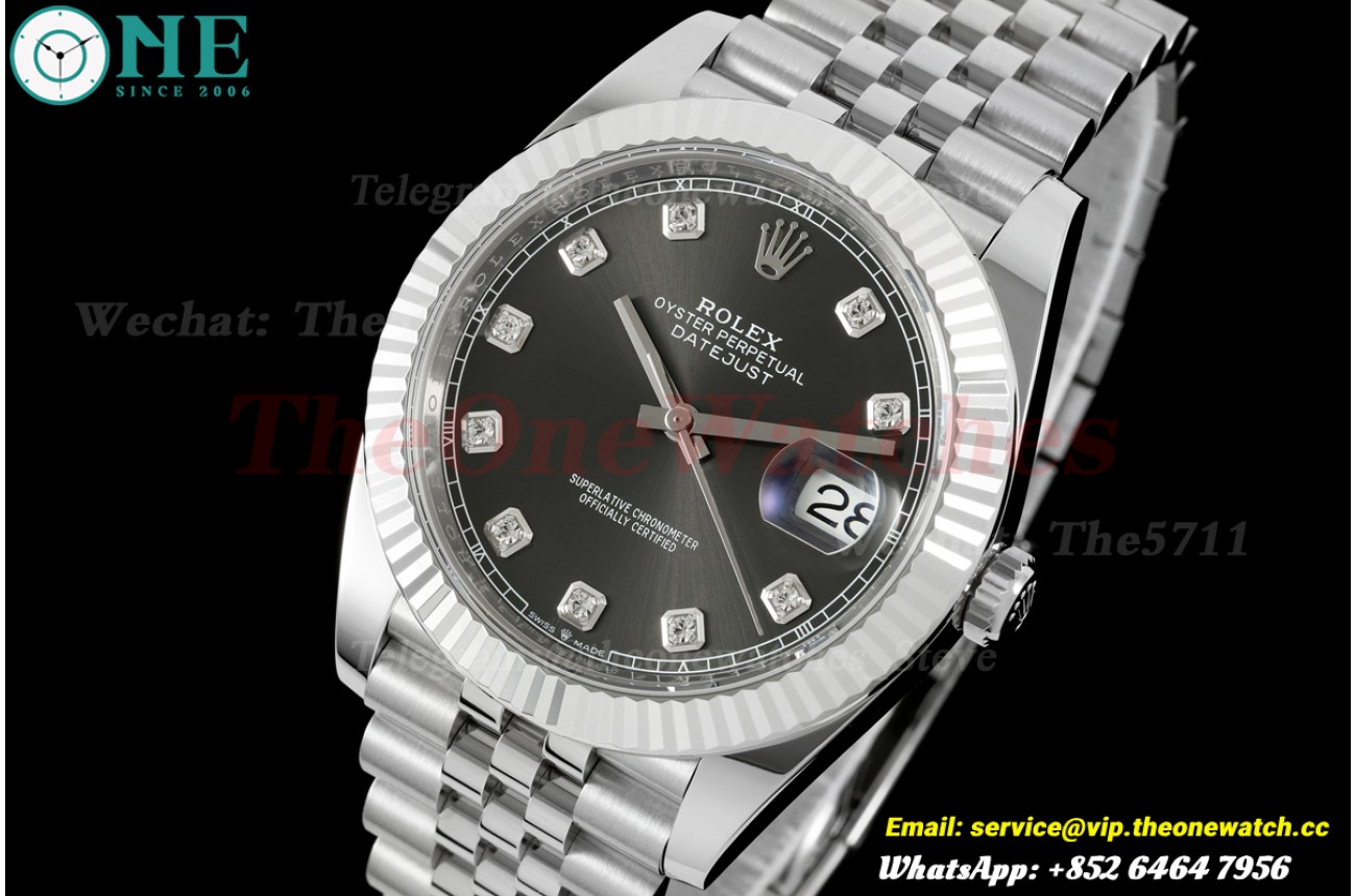 Datejust 126334 41mm Jub SS/SS Grey/Dia GoldF JH3235 (Weighted) (Free Sprung)