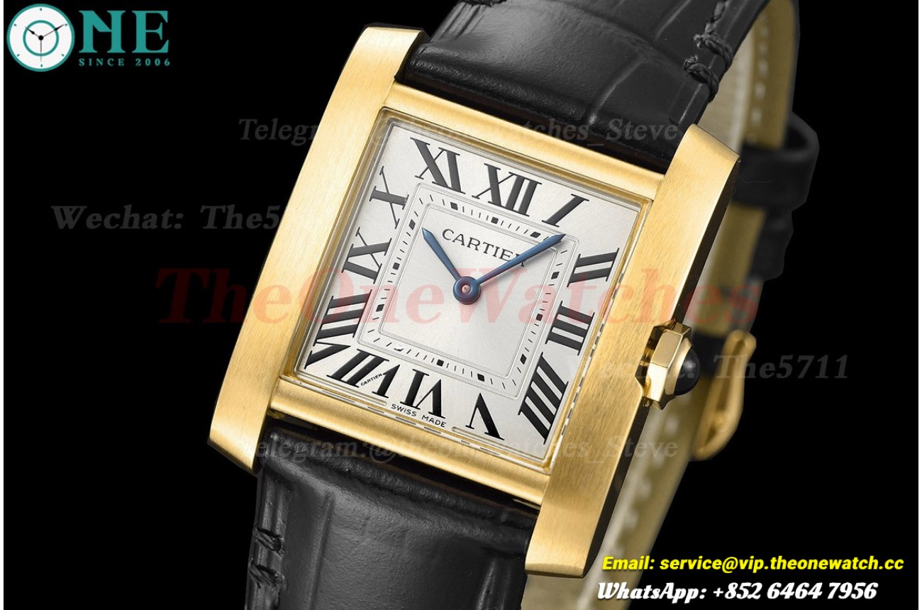 Tank Française 27mm YG/LE Silver Dial 8848F Quartz