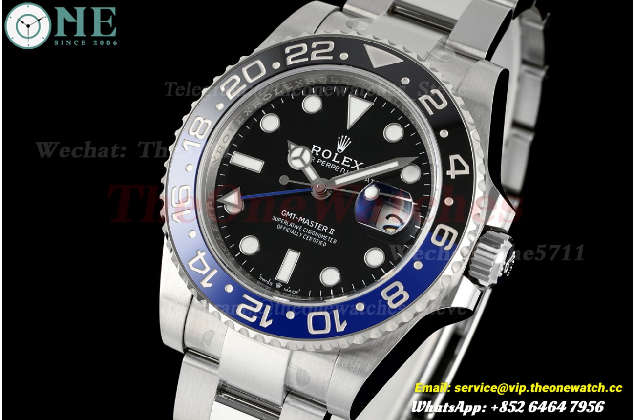 GMT Master II 126710 Batman 40mm Oys SS/SS Black Dial Clean Plus JH3285