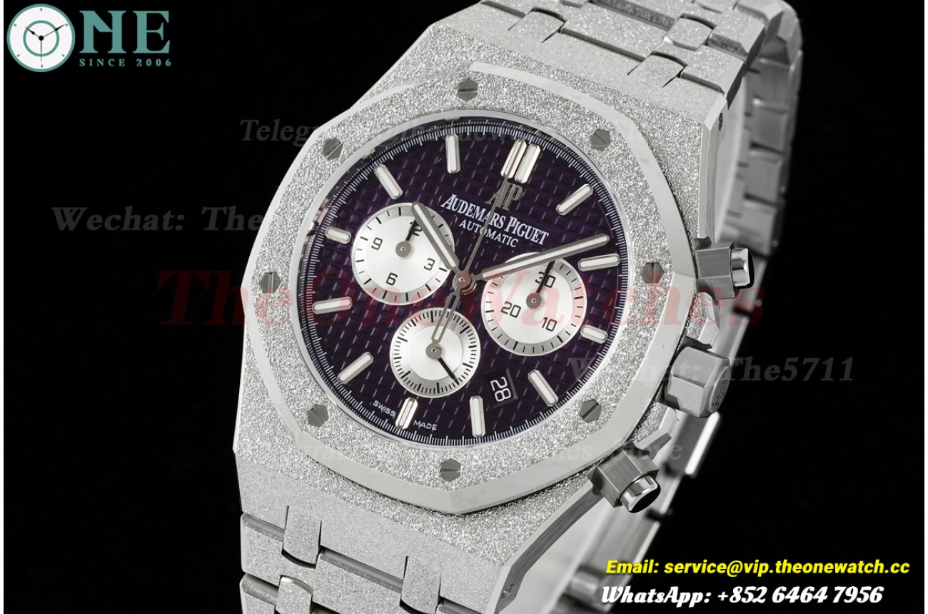 Royal Oak Chrono 26331 Frosted  41mm SS/SS Violet/White APWF DD4801