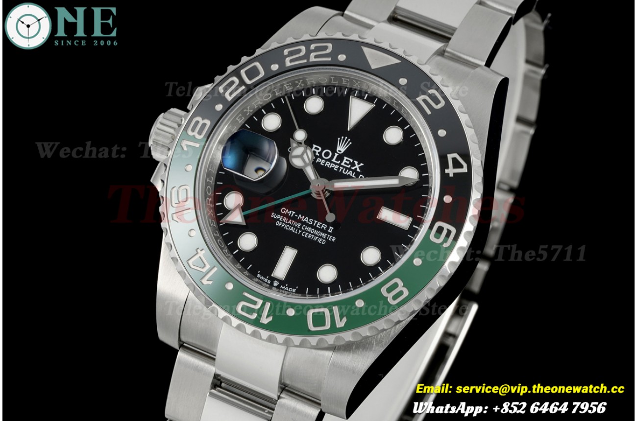 GMT Master II 126720 Sprite Oys 40mm SS/SS Black Dial RICHF V2 JH3285 (Free Sprung)