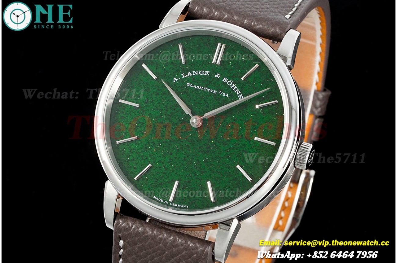 Saxonia Thin 39mm SS/LE Green Dial F8F A2892