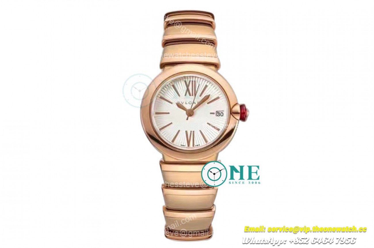 Bvlgari - Lvcea series 33mm RG/RG White/Rom BVF 9015