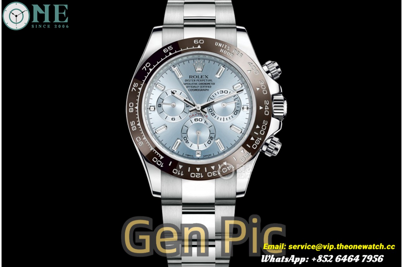 Daytona 116506 40mm SS/SS Ice Blue/Dia Dial VSF V2 DD4130 (Gain Weight Approx.171g)