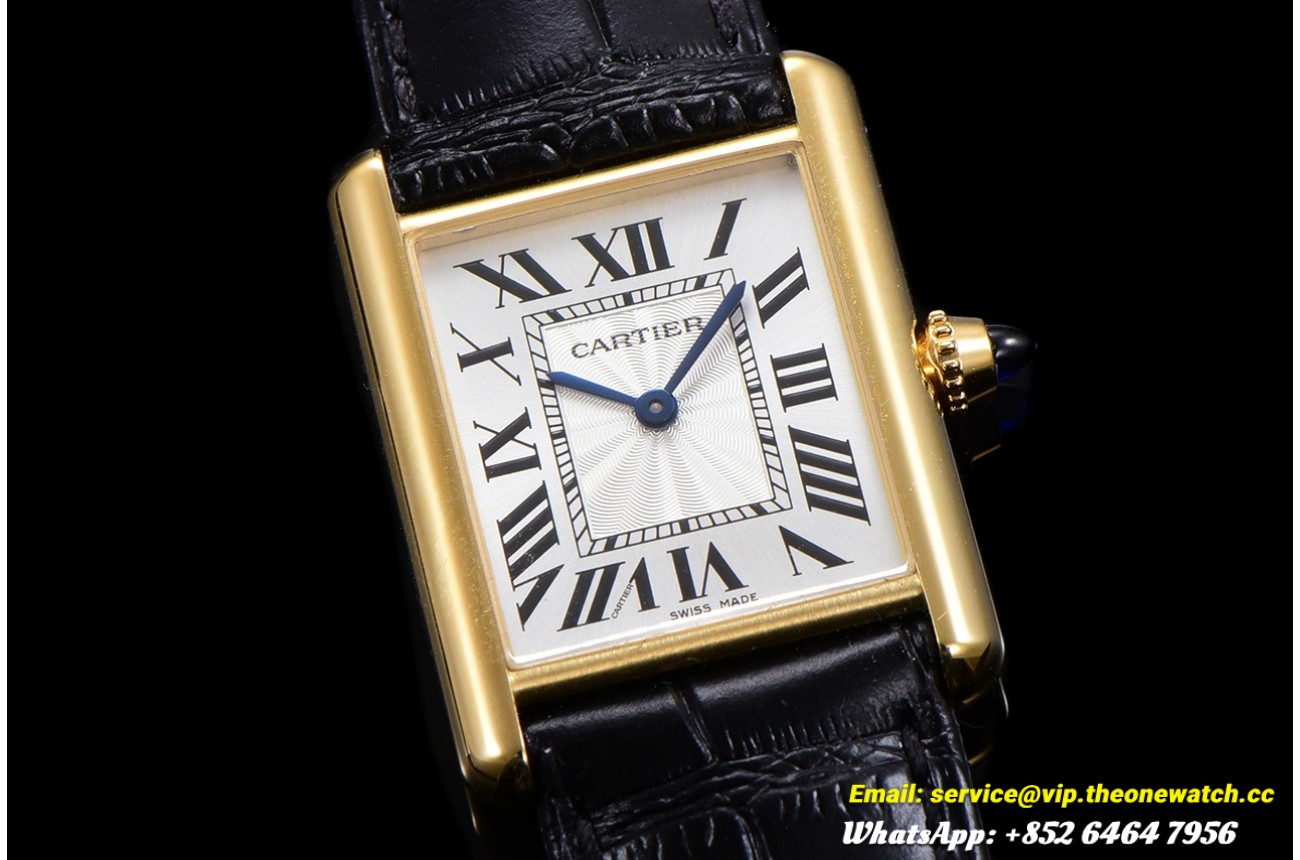 Cartier - Tank Louis 25.5mm Black YG/LE White Dial F1F Quartz