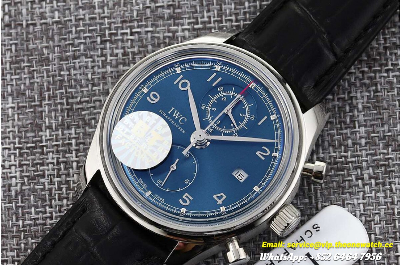 IWC - Portuguese Chronograph Asian 7750 IW390404 Automatic Blue