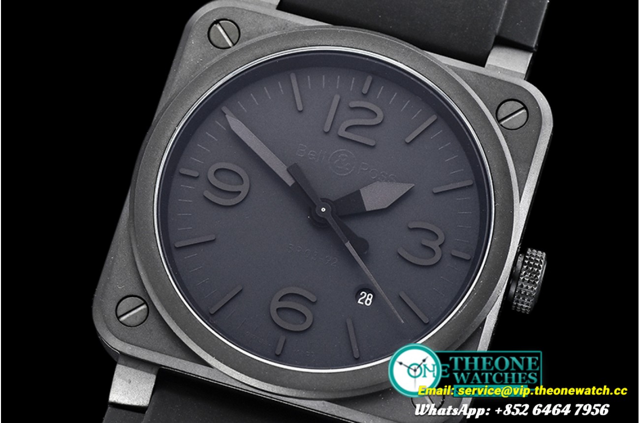 Bell & Ross - Bell Ross BR03-92 Phantom PVD/RU Black V2 Miyota 9015