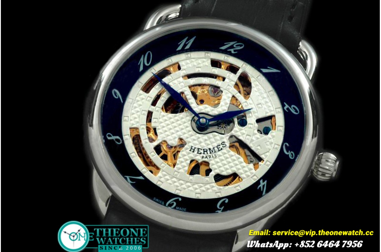 Hermes - Arceau SS/LE Black/White Decorated Asian 2813 21J