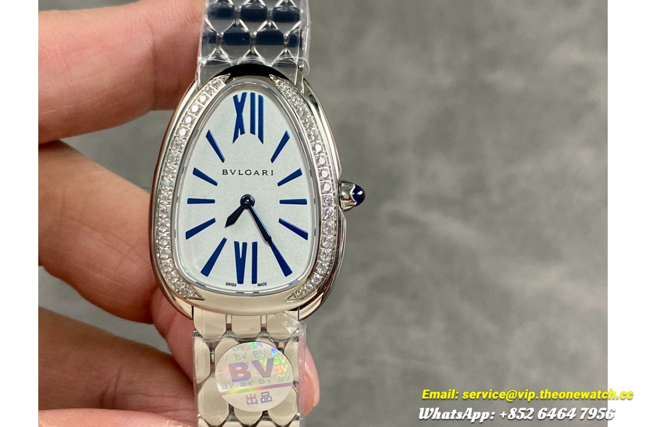 Serpenti Seduttori 33mm Dia SS/SS White Dial BVF Swiss Qtz