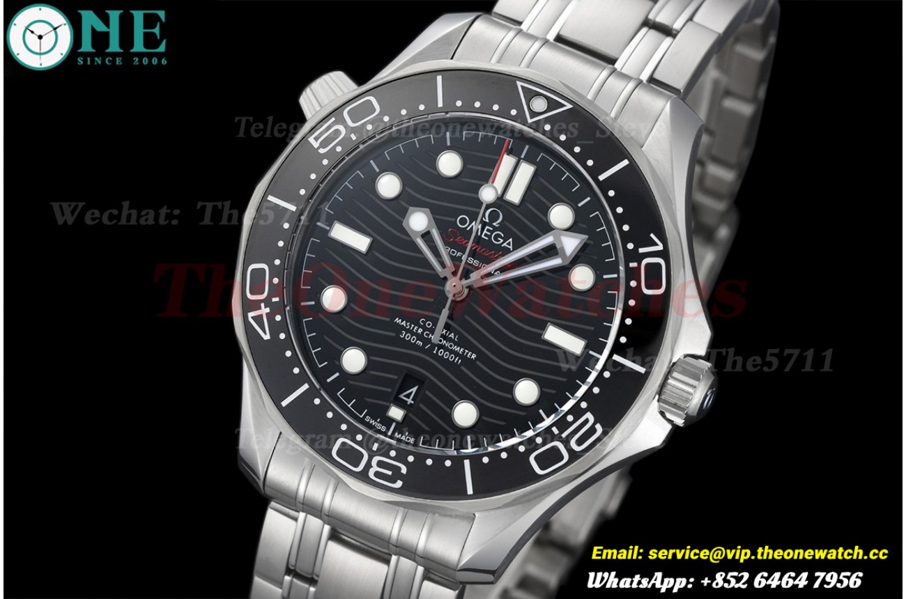 Seamaster 300m 42mm SS/SS Black Dial T+F A8800