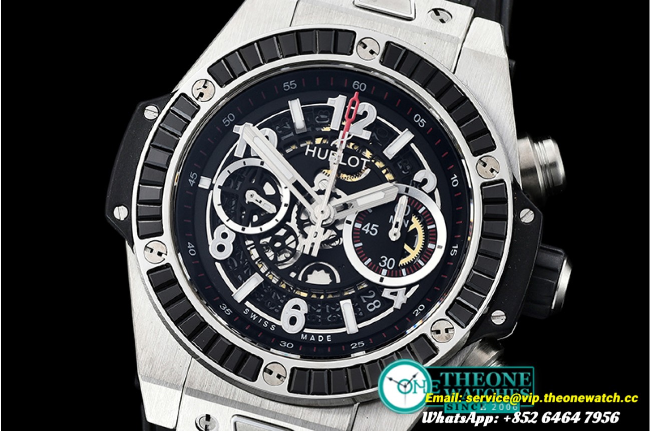 Hublot - Big Bang Unico 45mm BDM/SS/RU Black V2 Asia 7750 Mod