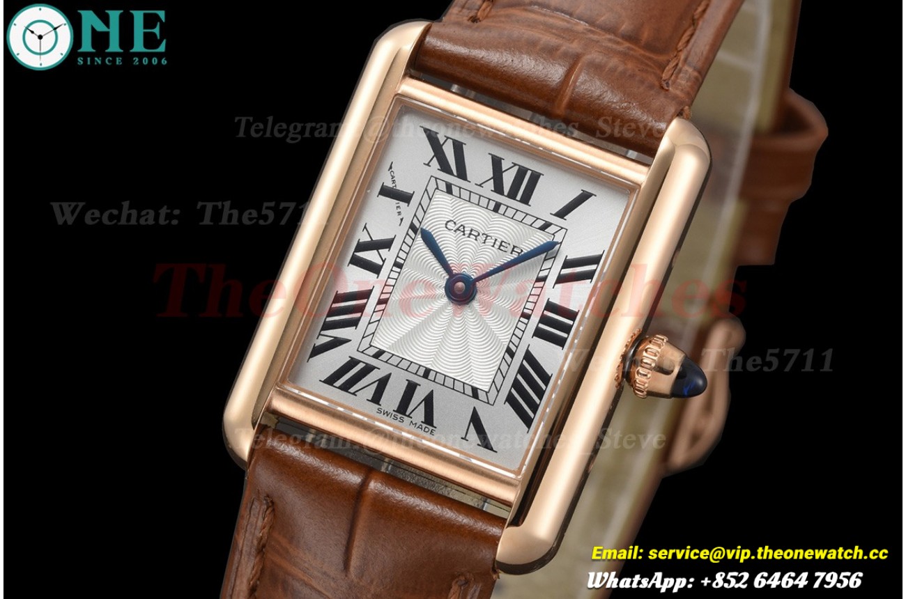 Tank Louis 22mm RG/LE Silver Dial AF Quartz