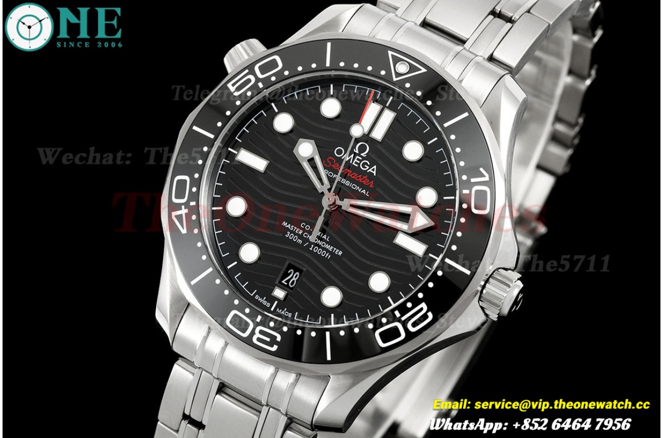 Seamaster 300m 42mm SS/SS Black Dial VSF VS8800 Super Clone