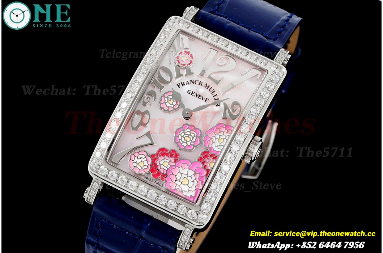 Long Island Ladies Diamond Bezel SS/LE MOP Dial APSF Quartz