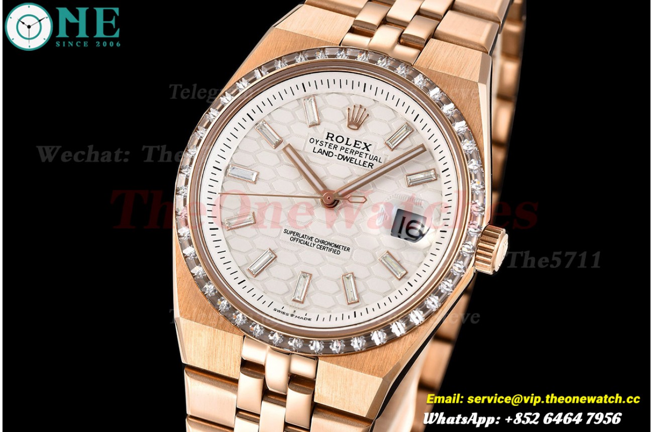 Land Dweller 40mm RG/RG Dia White Dial GDF MY8215
