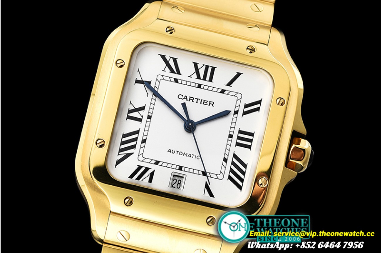 Santos De Cartier 2018 Mens XL YG/YG Wht BVF A9015