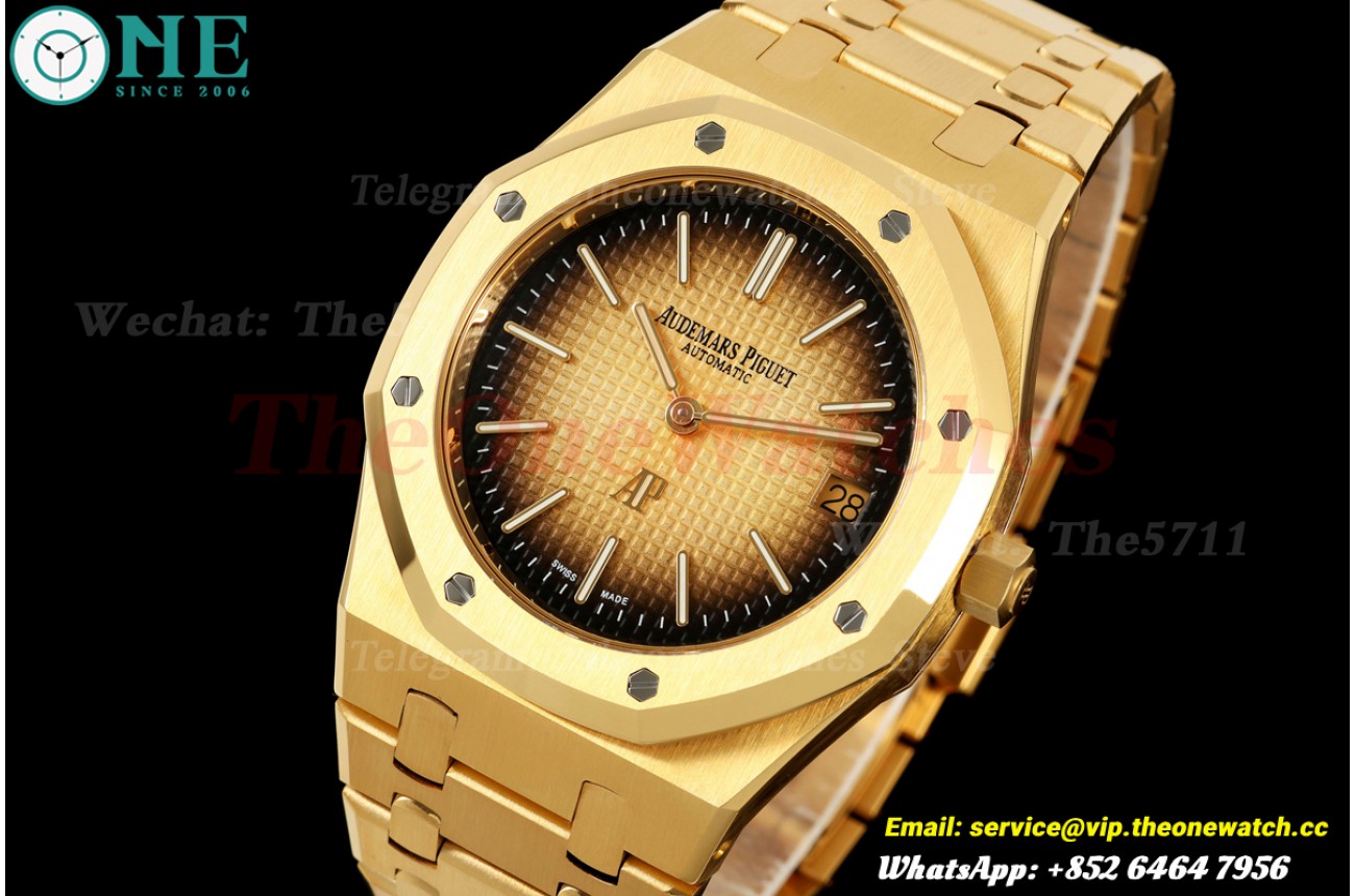 Royal Oak 16202 39mm YG/YG Smoked Gold Dial ZF A7121