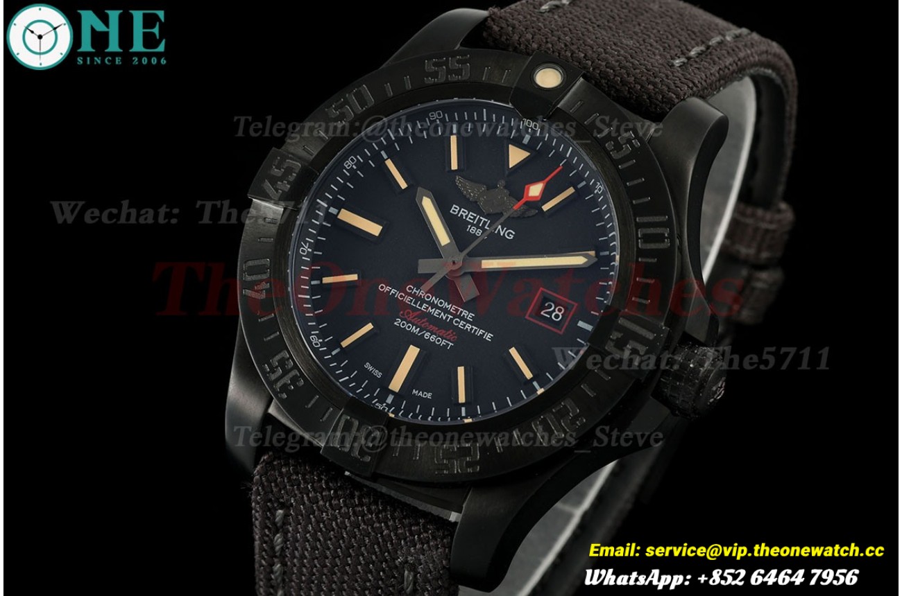 Avenger BlackBird 44mm DLC/TI/NY Black Dial TF A2824
