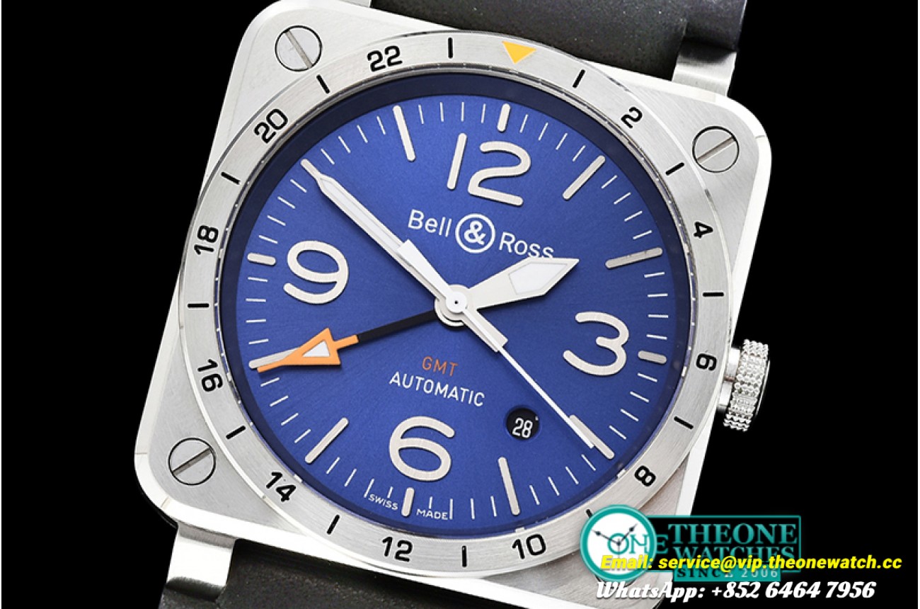 Bell & Ross - BR03-93 GMT 42mm Automatic SS/LE Blue Asia 2836