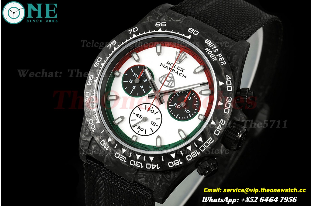 Daytona Diw 40mm 'Mercedes' Black Carbon/NY White Dial ANTF SH4130