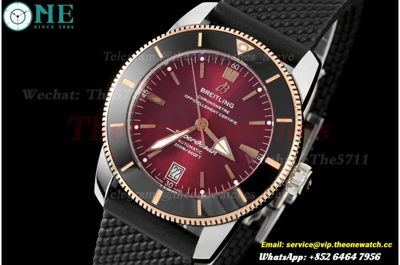 Superocean Heritage B20 42mm SS/RU Red Dial BLF A2824