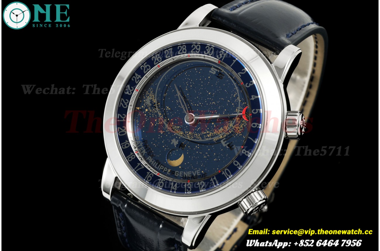 Celestial Sky Moon 6102P SS/LE Blue Dial PPF A240 Super Clone