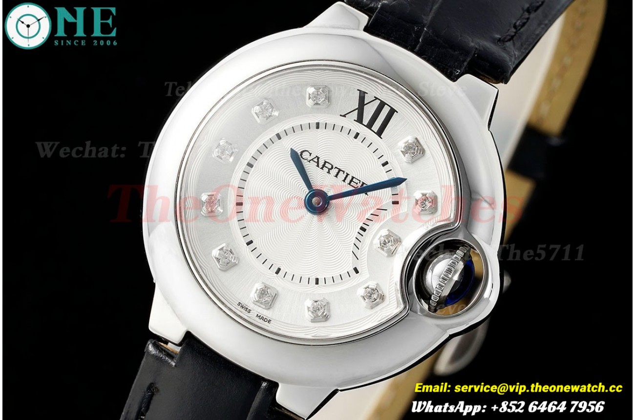 Ballon Bleu De Cartier 28mm SS/LE White/Dia AF Quartz