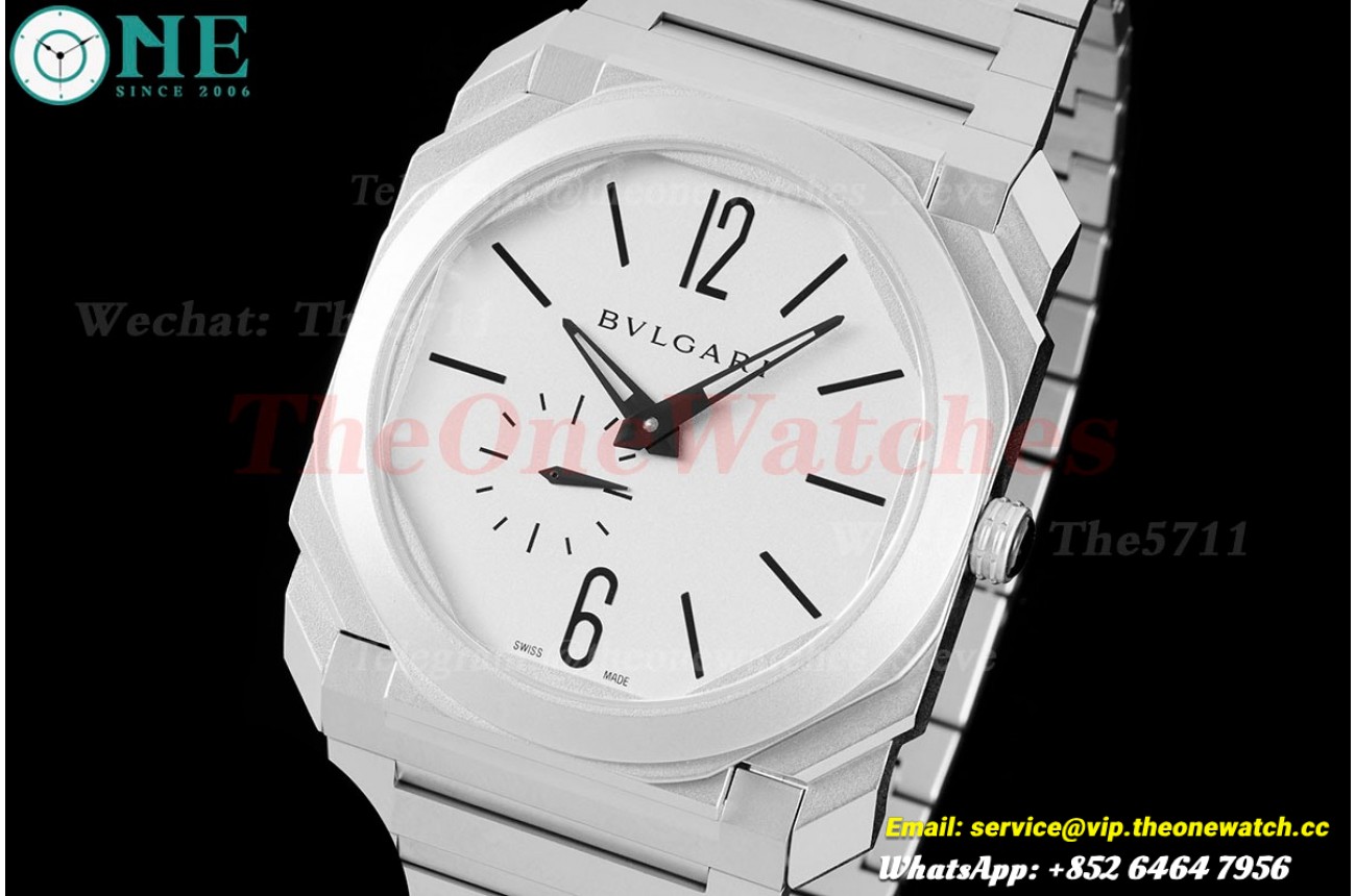 OCTO Finissimo 40mm SS/SS White dial BVF A138