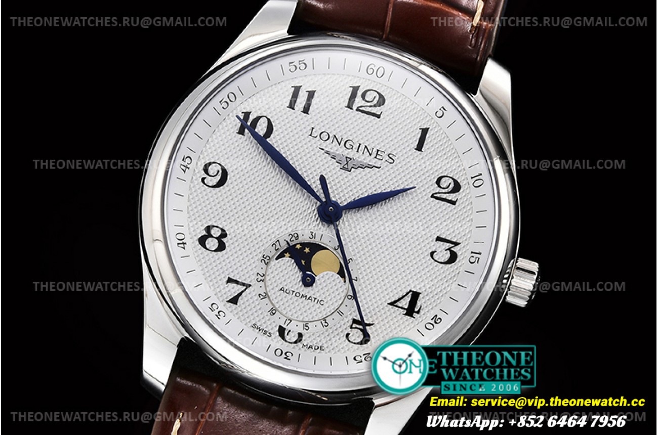 Longines - Longines Master Moon Phase SS/LE White GSF A899